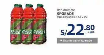 Makro Rehidratante sporade pack de 6 unids. x 1.5 l c/u oferta