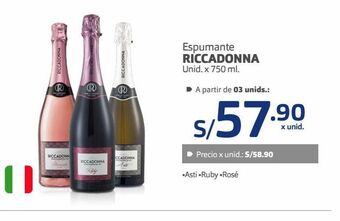 Makro Espumante riccadonna unid. x 750 ml. oferta