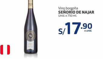 Makro Vino borgoña señorío de najar unid. x 750 ml. oferta