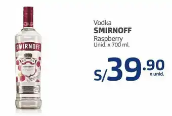 Makro Vodka smirnoff raspberry unid. x 700 ml. oferta