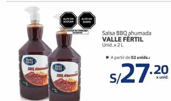 Makro Salsa bbq ahumada valle fértil unid. x 2 l oferta