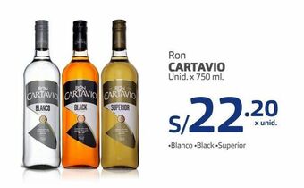 Ron cartavio unid. x 750 ml.