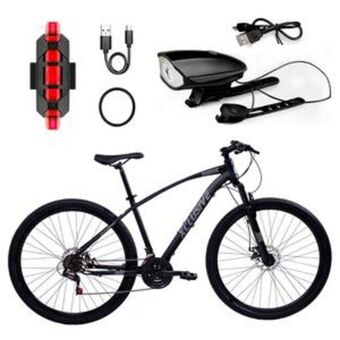 Tai Loy Bicicleta acero xclusive aro 29 ng disco mecanico + kit de luces xclusive delantera ne y trasera ro oferta