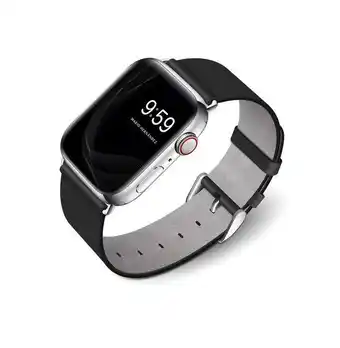 Correa cuero nco para apple watch - negro real