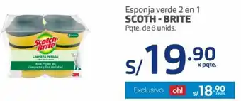 Makro Espoonja Verde 2 en 1 Scoth-Brite 8Unid oferta