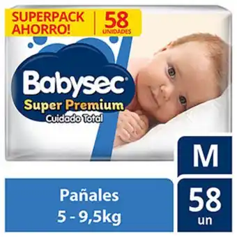 InkaFarma Pañal babysec super premium talla m - paquete 58 un oferta