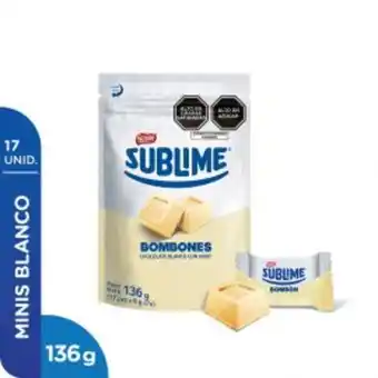 Chocolate sublime blanco nestlé - doypack 17 x 8gr - unidad
