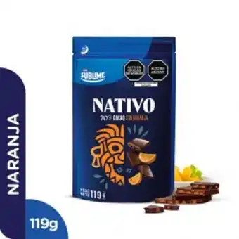 Freshmart Chocolate bitter nativo 70% cacao con naranja sublime - doypack 119 gr - unidad oferta