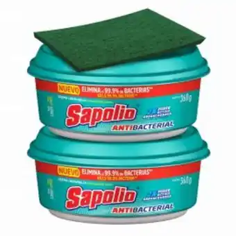 Freshmart Lavavajilla en pasta sapolio antibacterial - envase 360 gr x 2 unds - unidad oferta