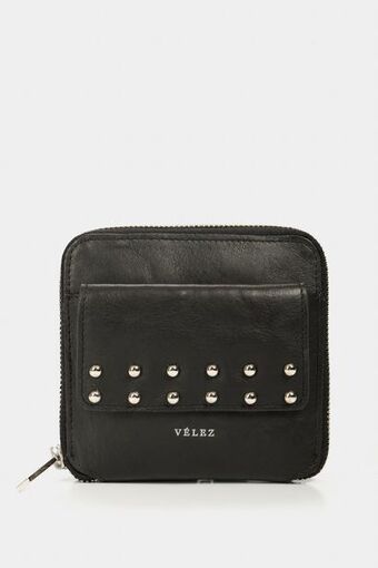 Vélez Billetera uraki de cuero para mujer taches metálicos oferta