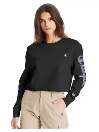 The Box Polo para mujer champion wl7273586406 boyfriend long sleeve cropped tee 003 oferta