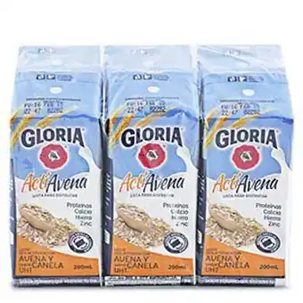 Tottus Six pack gloria uht actiavena 200 ml oferta
