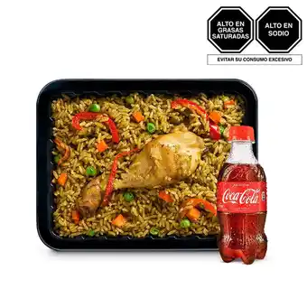 Tottus Arroz con pollo + coca cola 300 ml oferta