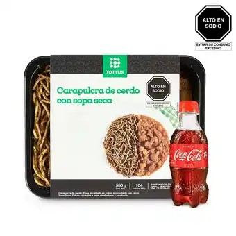 Tottus Carapulcra con sopa seca + coca cola 300 ml oferta