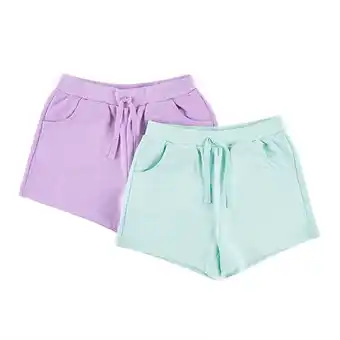 Tottus Pack 2 short french terry niña talla 2 mor/aqua oferta