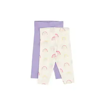 Tottus Pack 2 leggings bebé talla 9m crema/mora oferta