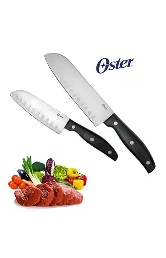 Tiendas EFE Juego de cuchillos santoku 2 piezas oster granger oferta