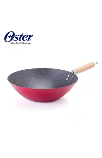 Tiendas EFE Wok acero al carbono 30 cm oster denali rojo oferta