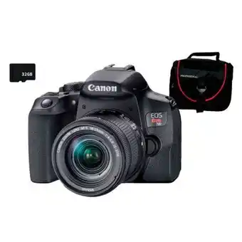 Hiraoka Cámara digital reflex canon eos rebel t8i 18-55 is stm + tarjeta 32gb + maletín oferta