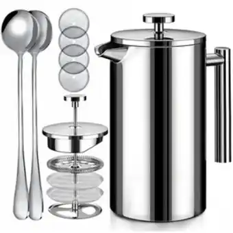 Linio Cafetera estilo prensa francesa de acero... oferta