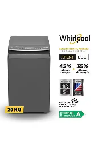 Tiendas EFE Lavadora whirlpool ww20btabla 20kg oferta