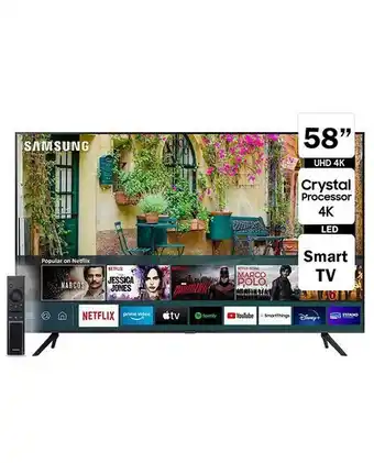 Tiendas EFE Tv samsung smart tv 58' crystal uhd 4k 58au7000 oferta