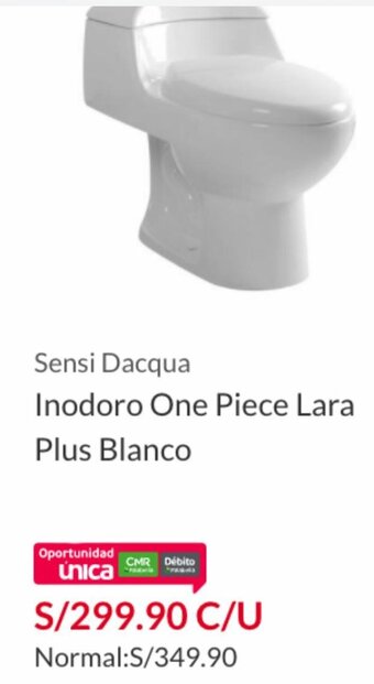 Sodimac Sensi Dacqua inodoro One Piece Lara Plus Blanco oferta