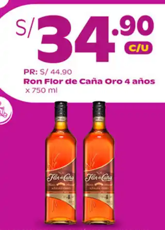 Tambo Ron Flor de Caña Oro 4 Años x 750 ml oferta