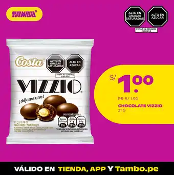 Tambo Vizzio Chocolate 21g oferta