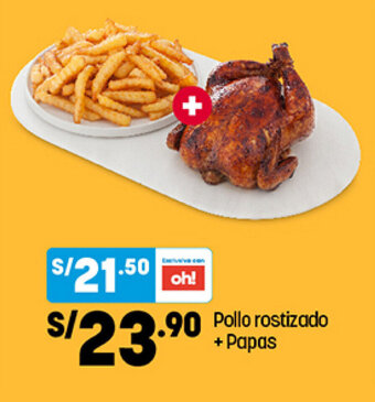 Plaza Vea Pollo rostizado + Papas oferta