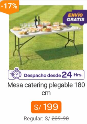 Promart Mesa Catering Plegable 180cm oferta
