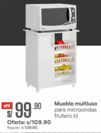 Promart Mueble Multiuso para Microondas Frutero bl oferta
