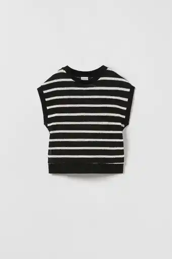 ZARA Chaleco punto combinado rayas oferta