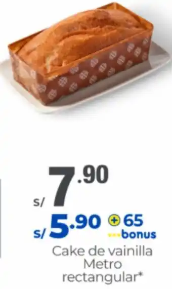 Metro Cake de Vainilla Rectangular oferta