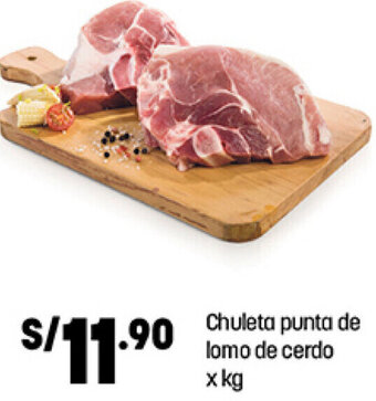 Plaza Vea Chuleta Punta de Lomo de Cerdo oferta