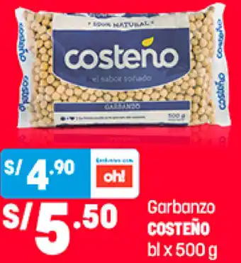 Plaza Vea Garbanzo Costeño bl x 500g oferta