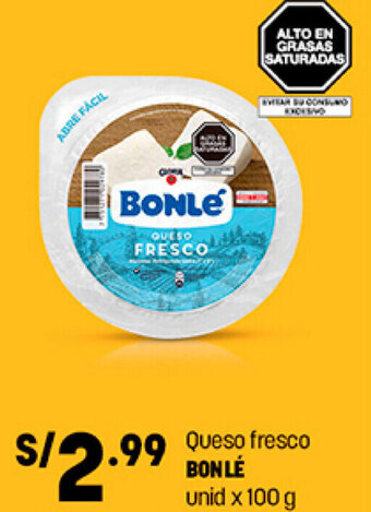 Plaza Vea Queso Fresco Bonlé 100g oferta