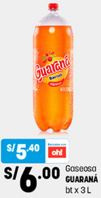 Plaza Vea Gaseosa Guaraná 3L oferta