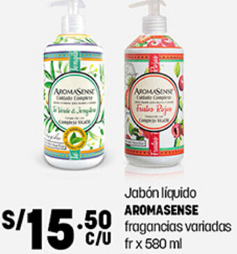 Plaza Vea Jabón Líquido Aromasense Fragancias Variadas 580ml oferta