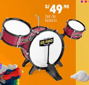 Plaza Vea Set de Bateria Big Band oferta