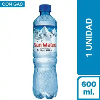 Vivanda Agua mineral san mateo con gas botella 600ml oferta