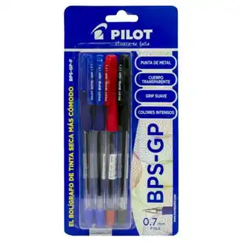 Comercial Li Bolígrafo pilot bps-gp x4 blister (2 azules, 1 negro, 1 rojo) oferta