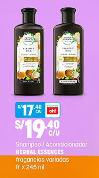 Plaza Vea HERBAL ESSENCES Shampoo / Acondicionador oferta