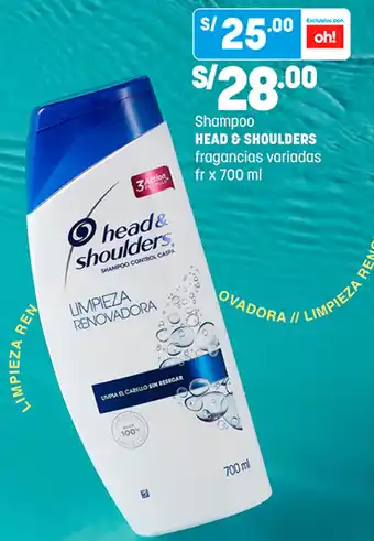 Plaza Vea HEAD & SHOULDERS Shampoo 700 ml oferta