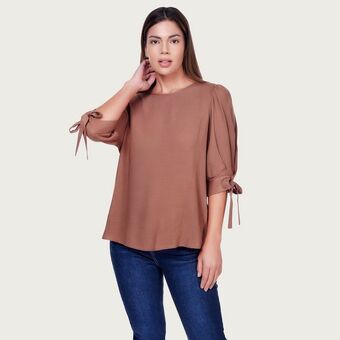Mentha & Chocolate Blusa gema terracota oferta