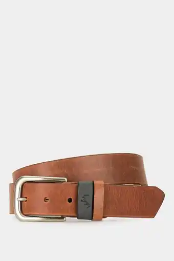 Vélez Cinturón unifaz arañón de cuero para hombre hebilla metálica brandy oferta