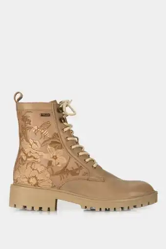 Vélez Botines caña media de cuero para mujer bordado floral oferta