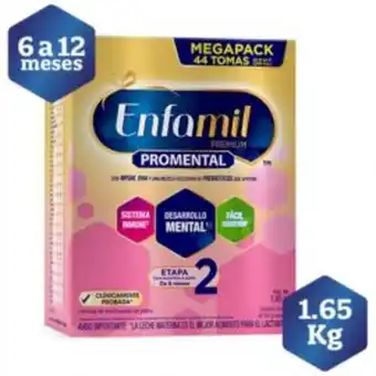 Fórmula infantil láctea enfamil premium 2 - caja 1.65 kg - unidad