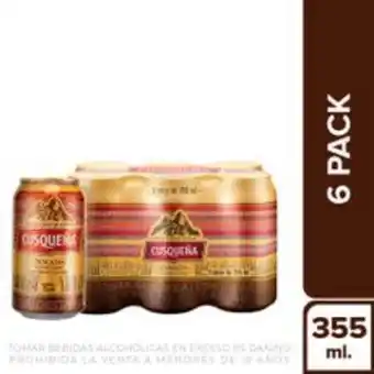 Metro Sixpack cerveza cusqueña dorada 355ml oferta