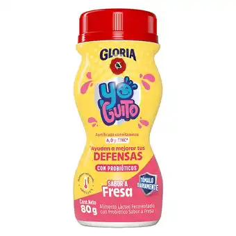 Tottus Yogurt gloria yoguito con probióticos fresa 80 gr oferta